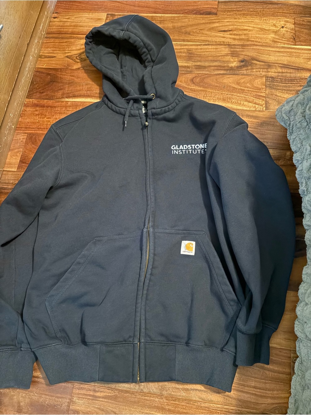 Carhartt Rain Defender‎ Loose Fit Zip Hoodie Navy L Gladstone Institutes